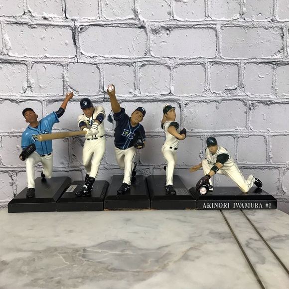Tampa Bay Devil Rays Vintage 2000’s Boy’s Room Decor Baseball Player Figurines - Picture 1 of 12